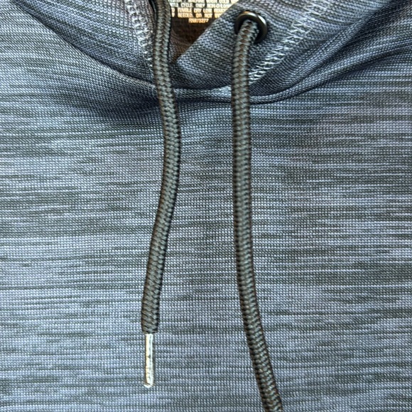 Men’s TekGear WarmTek Performance Black Heather Hooded Sweatshirt- Sz Large - Picture 6 of 6